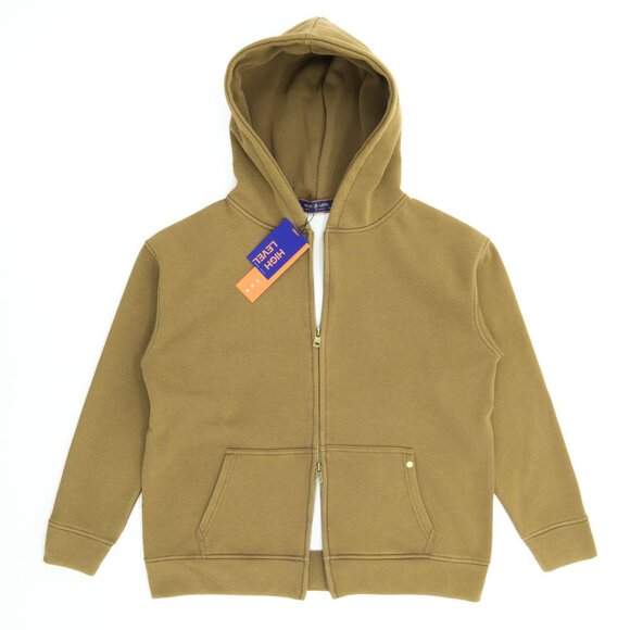 High Level HL Caramel Two-way Zip-up Hoodie Stone Washed Vintage Men - Picture 1 of 8